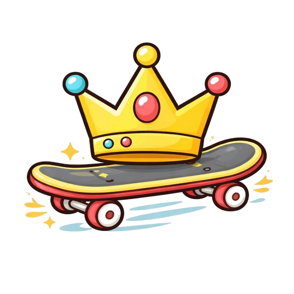 Crown and Skateboard