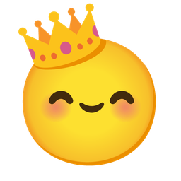 Crown and Smiling face with smiling eyes