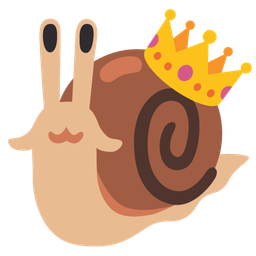 crown and snail