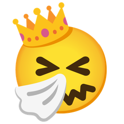 crown and sneezing face