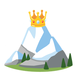 crown and snow-capped mountain