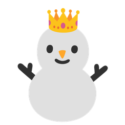 crown and snowman without snow