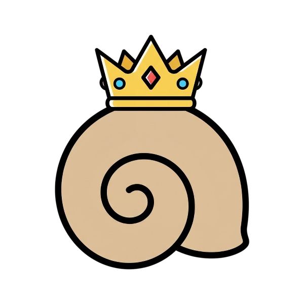 Crown and Spiral shell