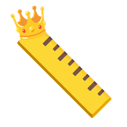 crown and straight ruler