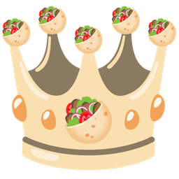 crown and stuffed flatbread