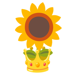 crown and sunflower