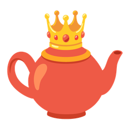 crown and teapot
