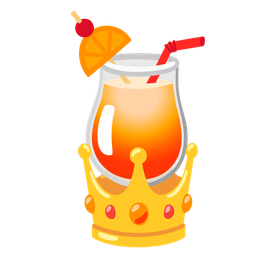 crown and tropical drink