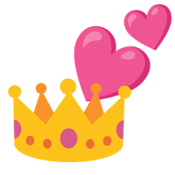 crown and two hearts