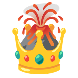 crown and volcano