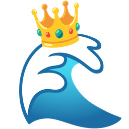 crown and water wave