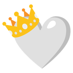 crown and white heart