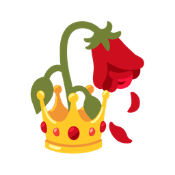 crown and wilted flower
