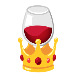 crown and wine glass