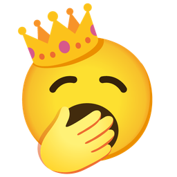 crown and yawning face