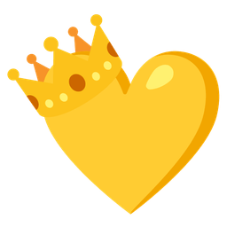 crown and yellow heart