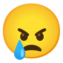 Crying face and Angry face
