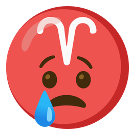 Crying face and Aries