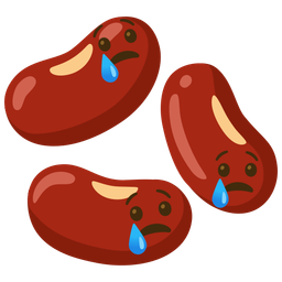 Crying face and Beans