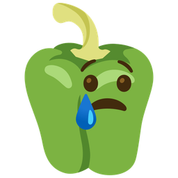 Crying face and Bell pepper
