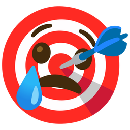 Crying face and Bullseye
