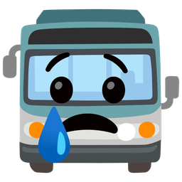 Crying face and Bus