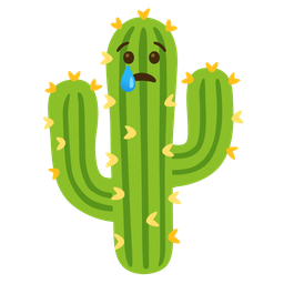 Crying face and Cactus