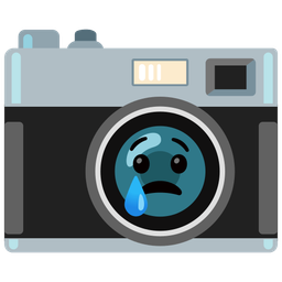 Crying face and Camera