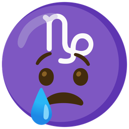 Crying face and Capricorn