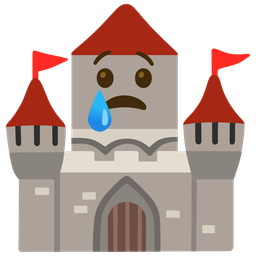 Crying face and Castle