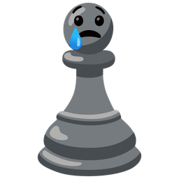 Crying face and Chess pawn