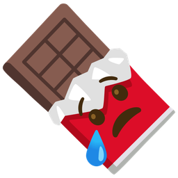 Crying face and Chocolate bar