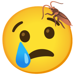 Crying face and Cockroach