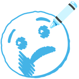 Crying face and Crayon