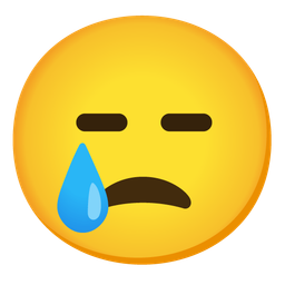 Crying face and Expressionless face