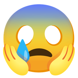 Crying face and Face screaming in fear