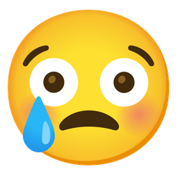 Crying face and Flushed face