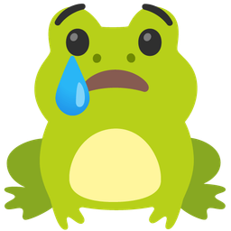 Crying face and Frog