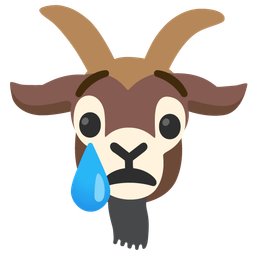 Crying face and Goat