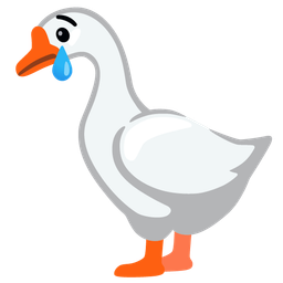Crying face and Goose