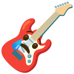 crying face and guitar