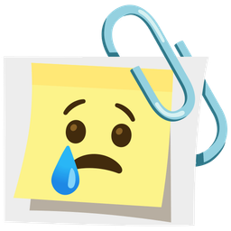 Crying face and Linked paperclips