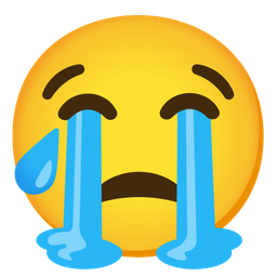 Crying face and Loudly crying face