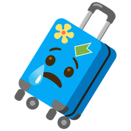 Crying face and Luggage