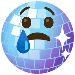 Crying face and Mirror ball