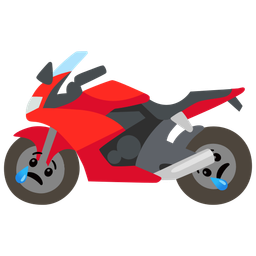 Crying face and Motorcycle