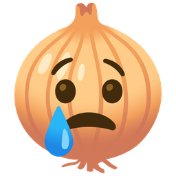 Crying face and Onion