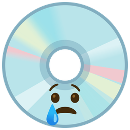 Crying face and Optical disk