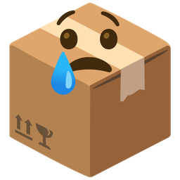 Crying face and Package