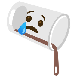 Crying face and Pouring liquid